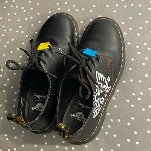 Dr. Martens KEITH HARING 1461 SMOOTH LEATHER OXFORD SHOES US 6M 7W